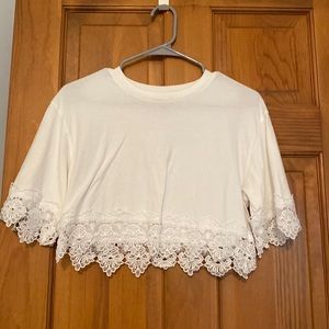 Top shop white crop top